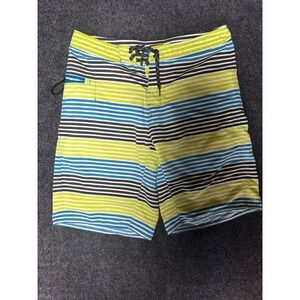 Patagonia WaveFarer Board Shorts Mens Size 36 Swim Trunk Surf Blue Striped